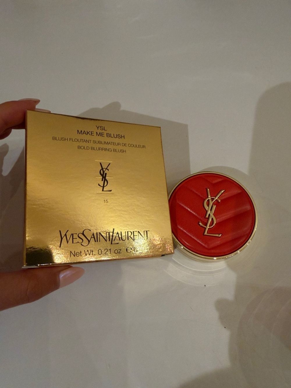 Ysl beauty Make Me Blush 24H Buildable Powder Blush 15 chili crush *blogger